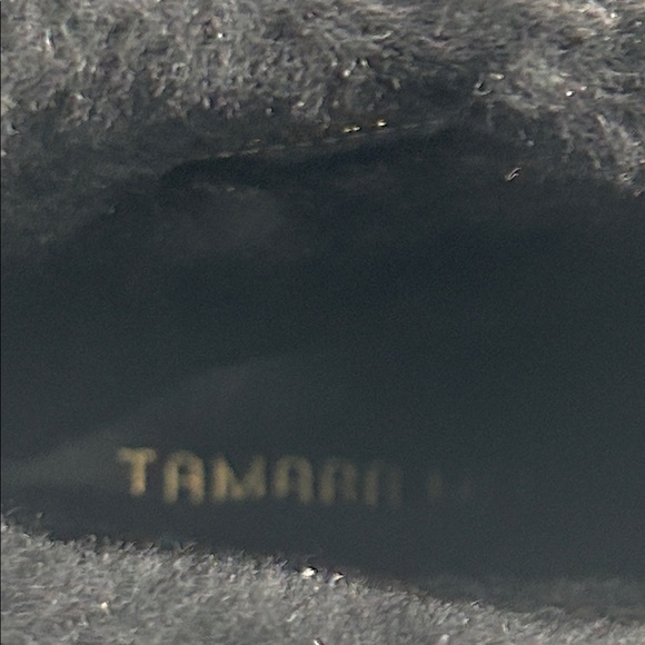 Tamara Mellon Sexy Black Leather Fur Wedge Ankle Boots Shoes **Size 39** 🌹🌹 - Picture 9 of 10